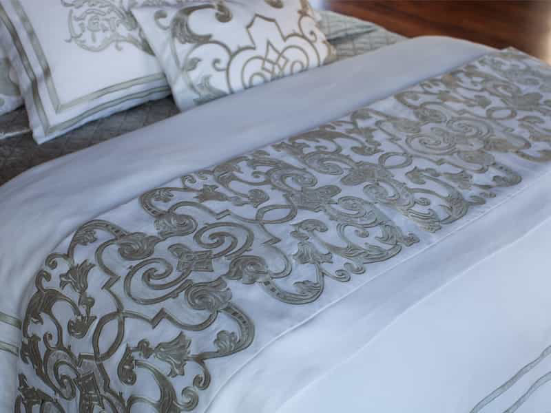 Mozart Throw Blanket, Ice Silver, 24" x 98"