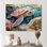 Corra Aquarium Turtle Coral Sanctuary V - Tortue, art mural