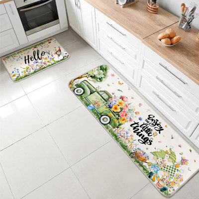 Ensemble de tapis de cuisine Hello Spring