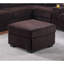 Ensemble de canapé modulaire en forme de L 4 pièces avec porte-gobelet en forme de L et pieds en plastique de style contemporain avec repose-pieds et repose-pieds carrés