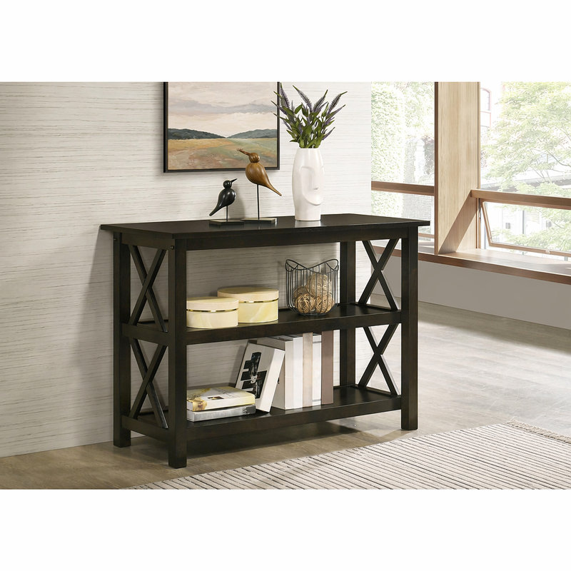Console Deep Merlot avec 2 tablettes