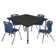 Kee Square Breakroom Table and 12" Chair Set