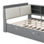 Lit plateforme double avec lit gigogne, tablettes et tête de lit-1233797551