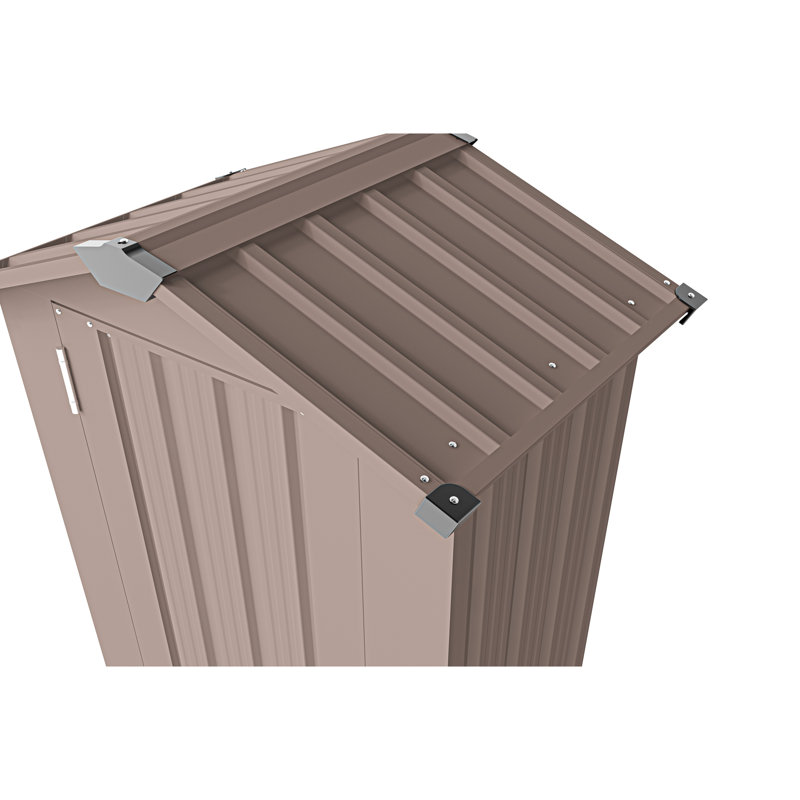 High - Quality Metal Outdoor Storage With Waterproof Function, Lock, And Protection, Brown, Ideal For Workplaces Galvanized Iron Cabinet, Waterproof, Robust Easy To Assemble, Camp Yard,