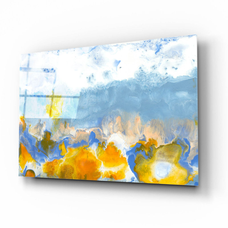 «Sun Up 2» par Alicia Ludwig, art mural en verre acrylique, H 12 po x l 16 po x P 0,13 po