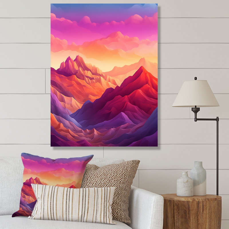 Majestic Peaks II, reproduction d'art sur toile, H 44 po x l 34 po, Toile tendue