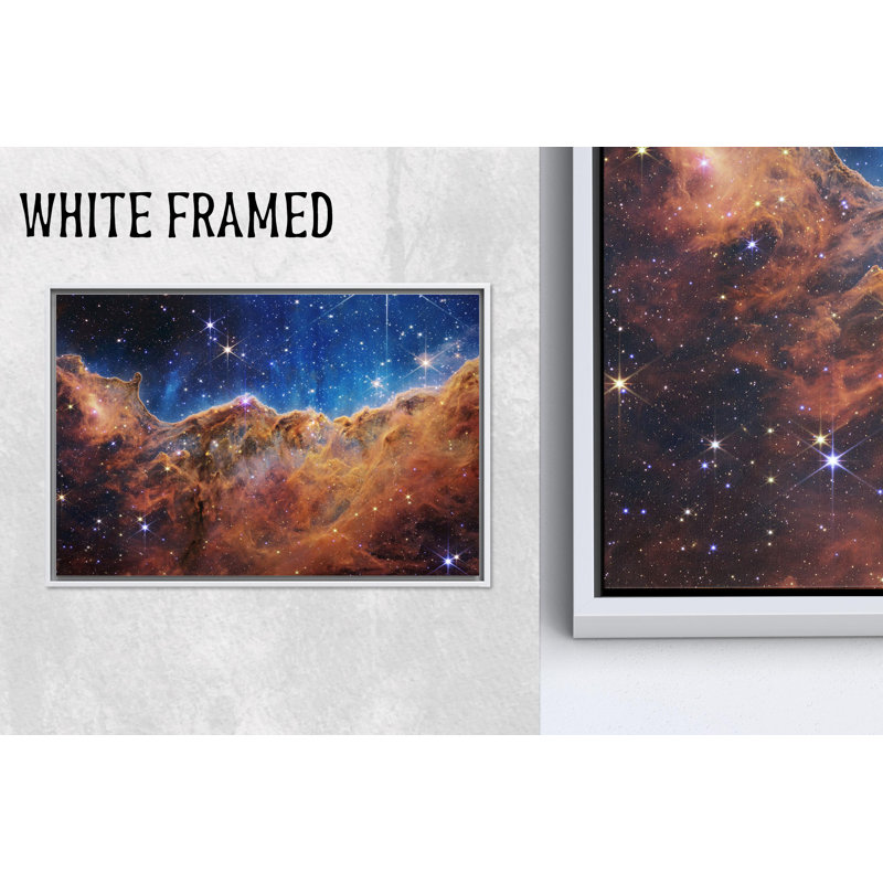 Superbe impression sur toile du télescope James Webb: Deep Space Nebula, 1P WhiteFramedCanves, 35,5 po H x 47,3 po l