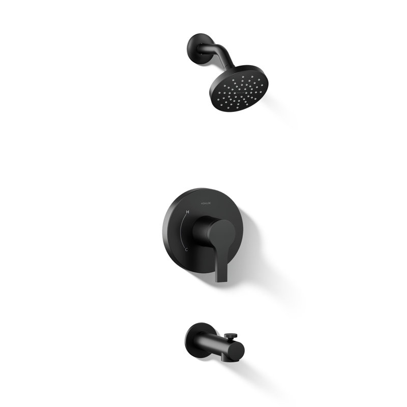 Elate Rite-Temp Bath And Shower Trim Kit, 2.5 Gpm, Matte Black