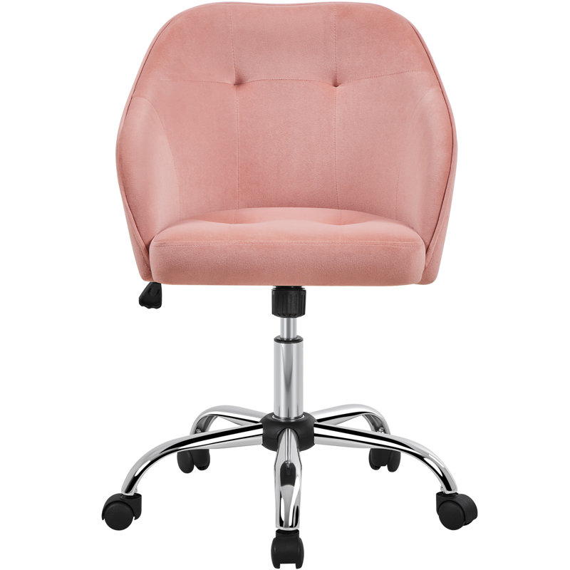 Knudtson Velvet Task Chair, Pink