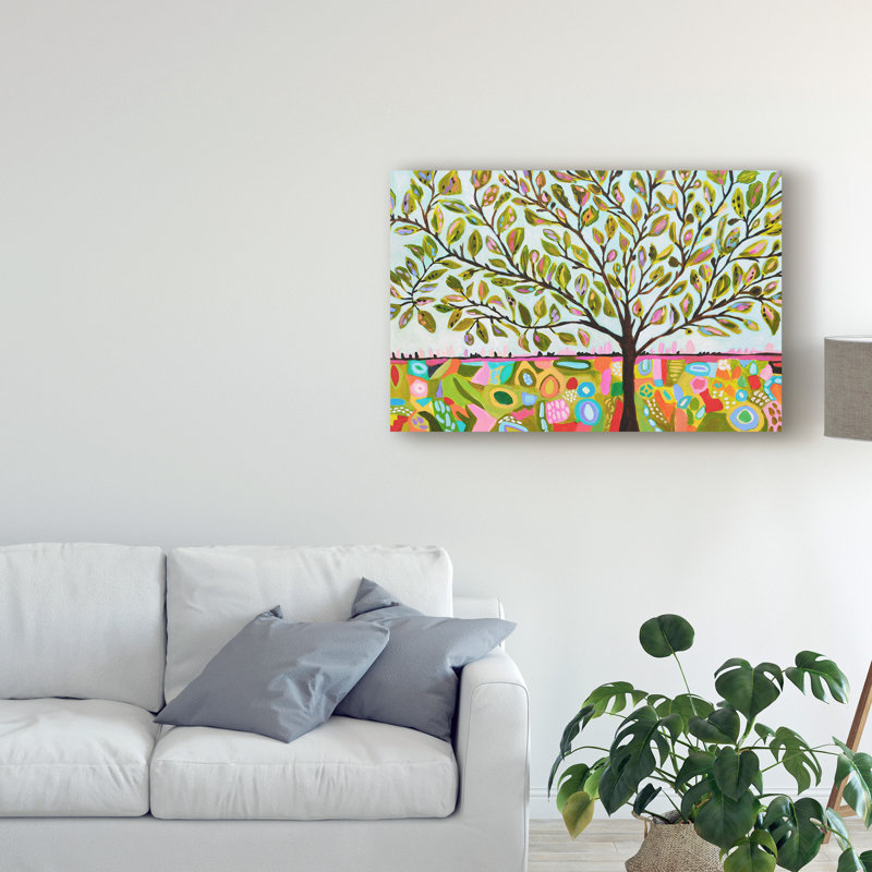 «Tree Abstract» par Karen Fields, reproduction sur toile, H 12 po x l 19 po x P 2 po