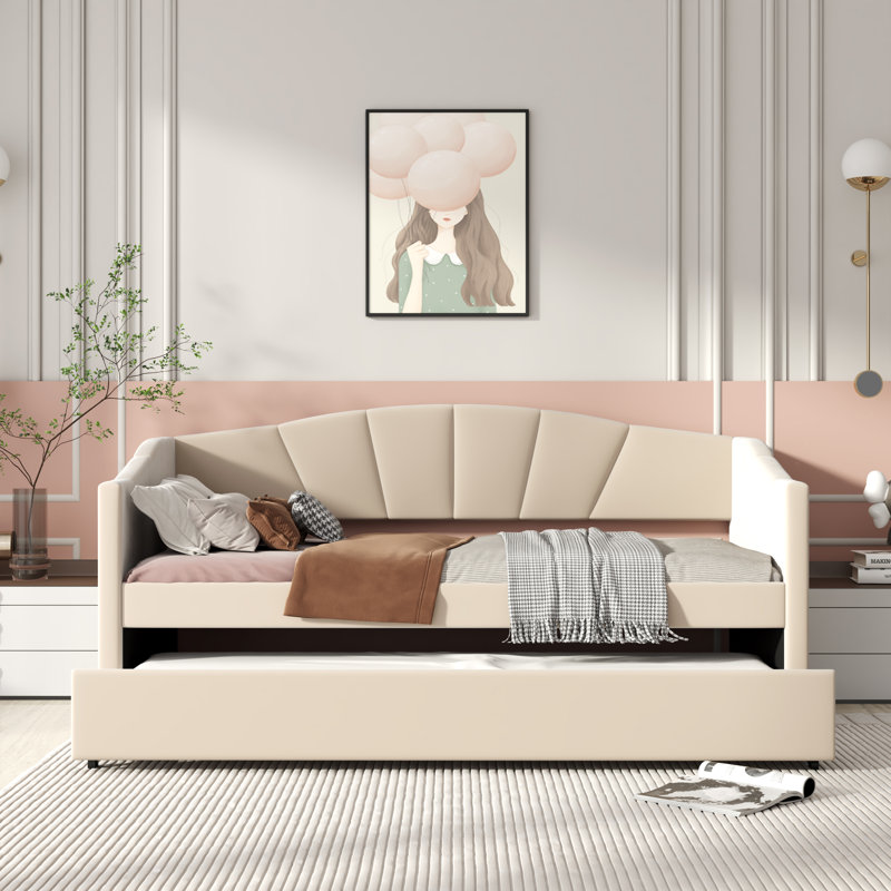 Taminka Upholstered Daybed, Beige