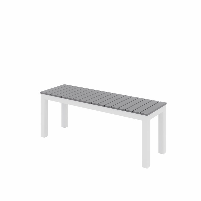 Banc de pique-nique Ivy, Gris, Blanc