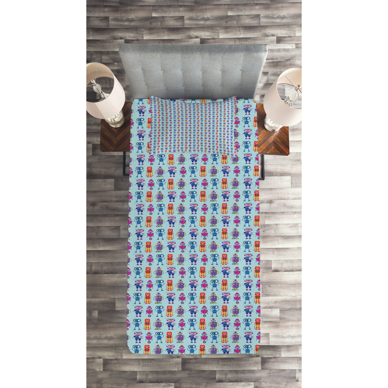 Polyester Coverlet, Twin Bedspread + 1 Sham