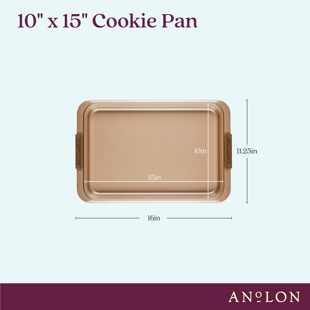 Advanced Nonstick Bakeware 10-Inch x 15-Inch Cookie Pan - Thumbnail 3