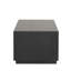 Table basse rectangulaire de style contemporain avec base de socle et tablette inférieure ouverte au fini noir du salon principal (table incluse seulement)-857708743