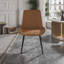 Chaise rembourrée en cuir de 20 po de largeur avec cadre en métal-114194484-114194485