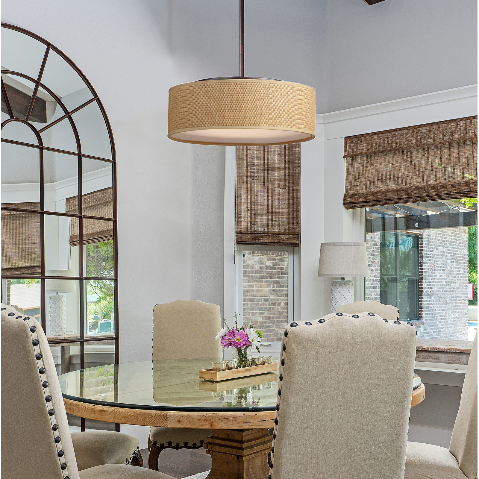 Jessalyn 5 - Light Dimmable Drum Chandelier