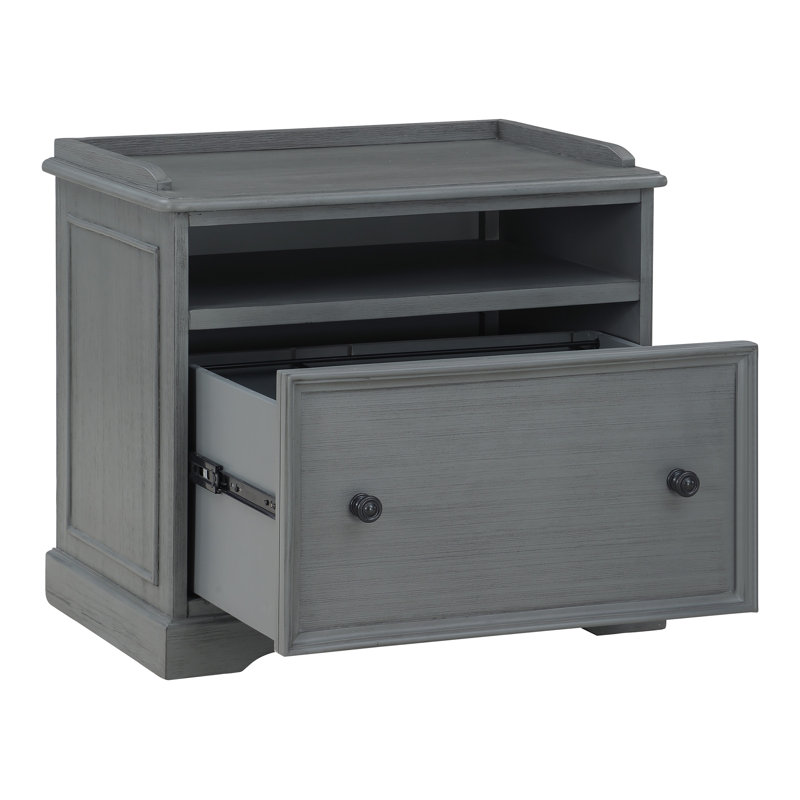 Charesse 27'' Wide 1 -Drawer File Cabinet, Plantation Gray
