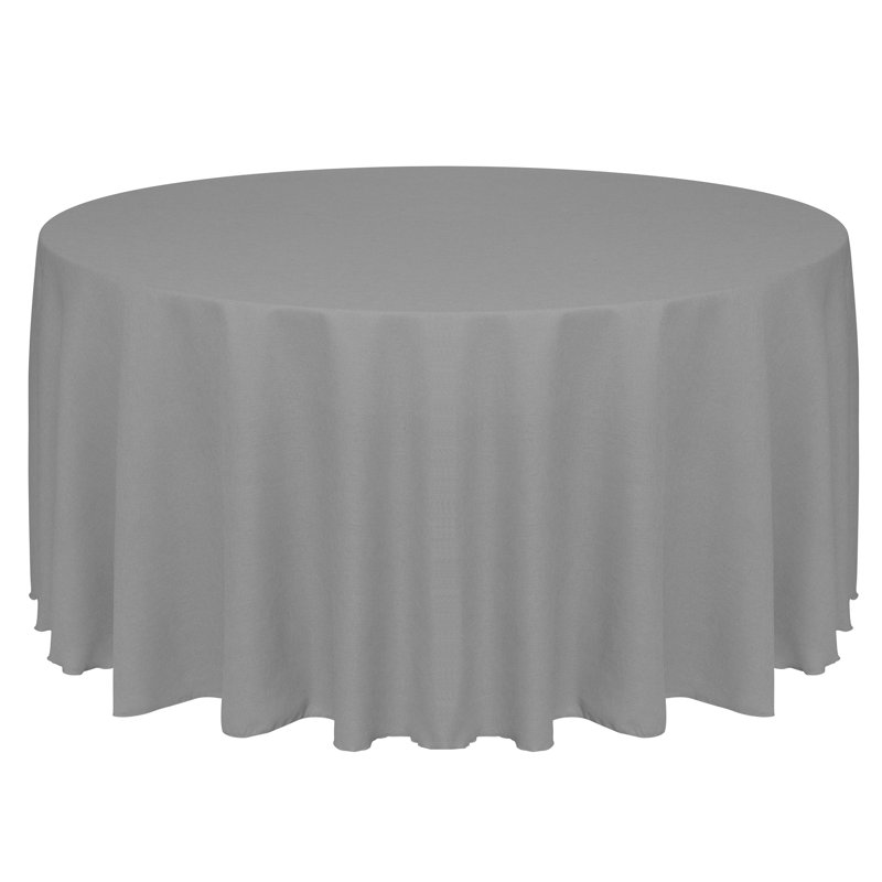 Ultimate Textile Round Tablecloth, 108" Round, Charcoal, 5