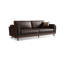 Canapé modulaire en cuir véritable couleur café-754005058