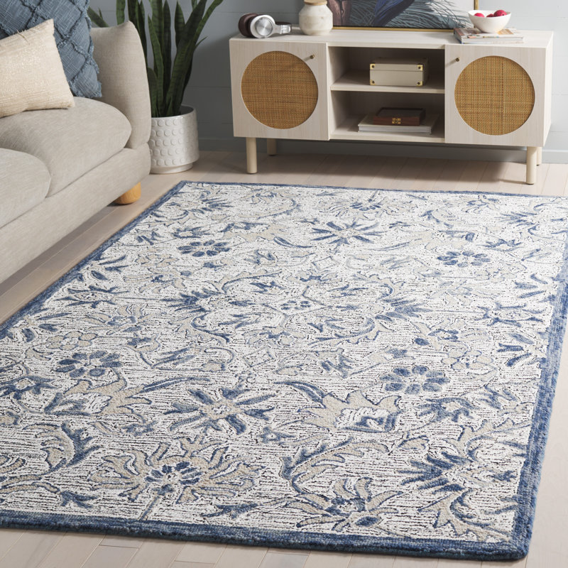 Laine touffetée à la main 80% Metro 473; Tapis oriental 20% coton, Rectangle 6 pi x 9 pi