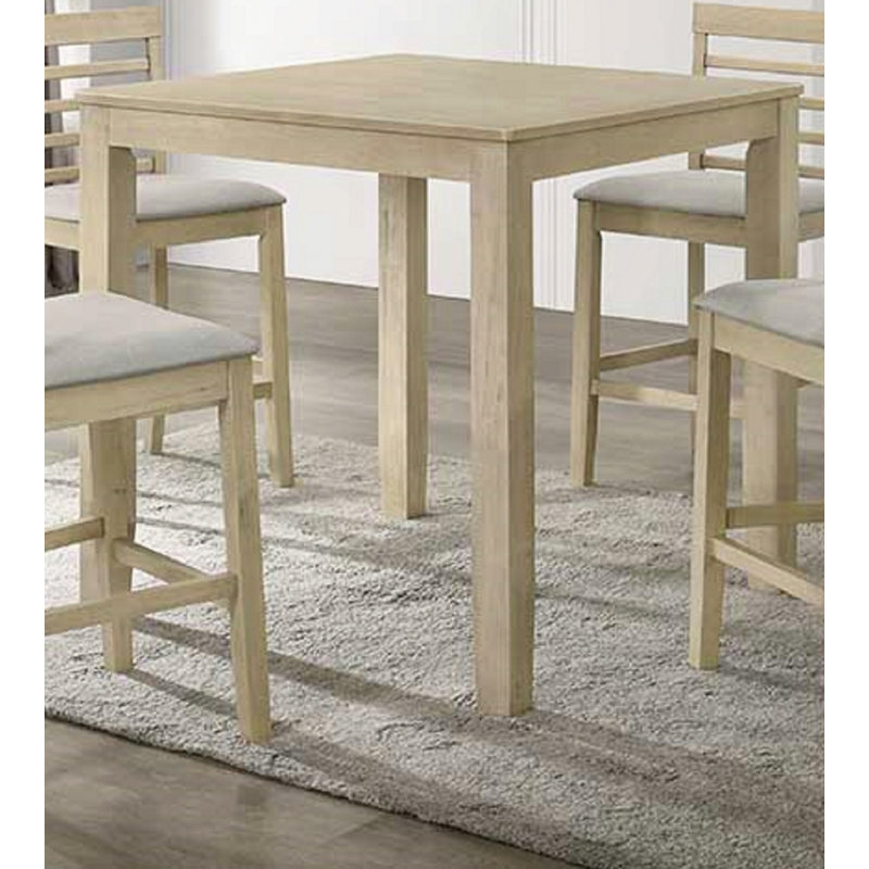 Table de salle à manger à hauteur de comptoir 1Pc, Crème
