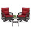 Patio Dining Sets 3 Piece Wicker Swivel Glider Modern Porch Bistro