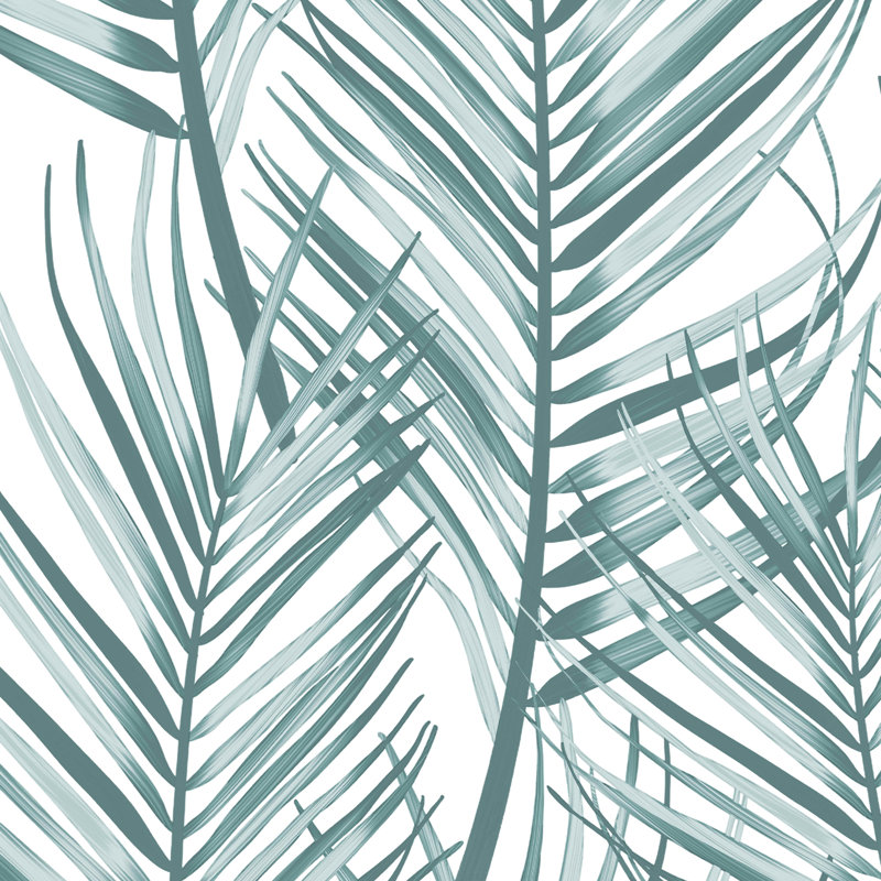 Guillermo Floral Vinyl Peel & Stick Wallpaper Roll, Green/White