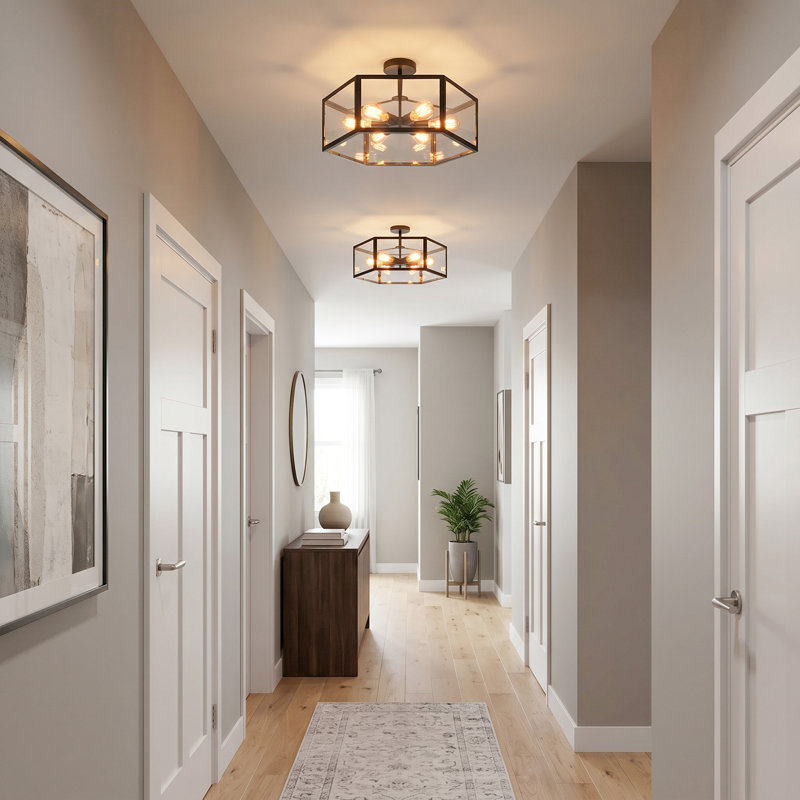 6-light Modern Semi Flush Mount