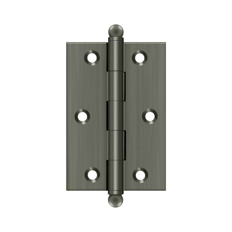 3'' x 2'' Butt Bearing Hinge, Antique Nickel