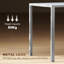 Glass Top Metal Base Dining Table