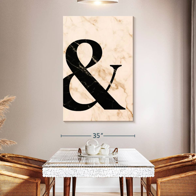 Ampersand typographie, H 51 po x l 34 po
