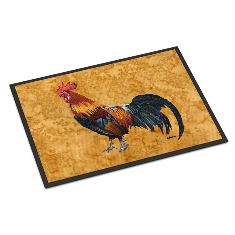 Paillasson d’intérieur antidérapant DEO Rooster, Rectangle 2 pi x 3 pi