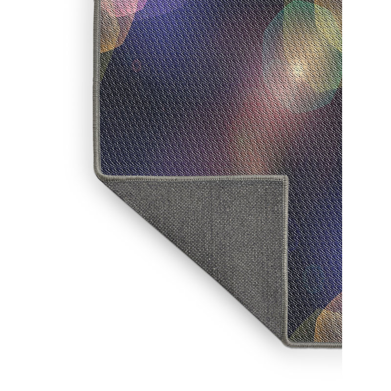 Tapis bleu/vert à motifs, Rectangle 4 pi x 6 pi