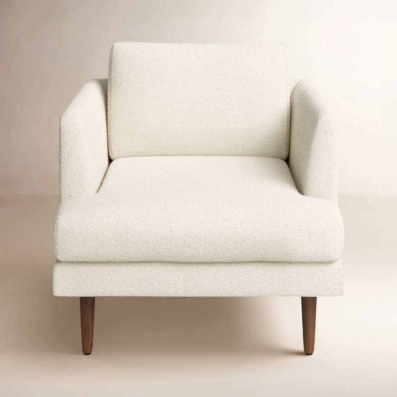 Miller Upholstered Armchair, Cream  Boucle