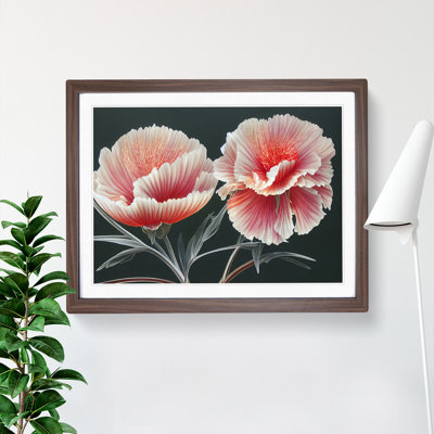 Shining Carnation Flowers - Framed Print