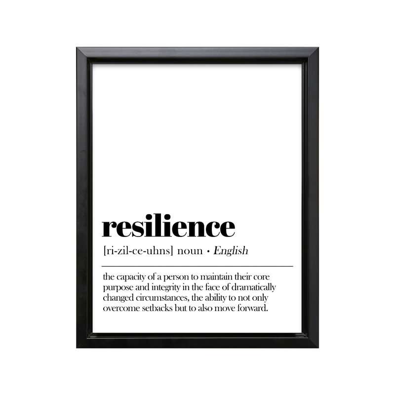 Résilience, Cadre noir, Canvas, H 08 po x l 10 po