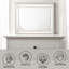 Miroir blanc perle
