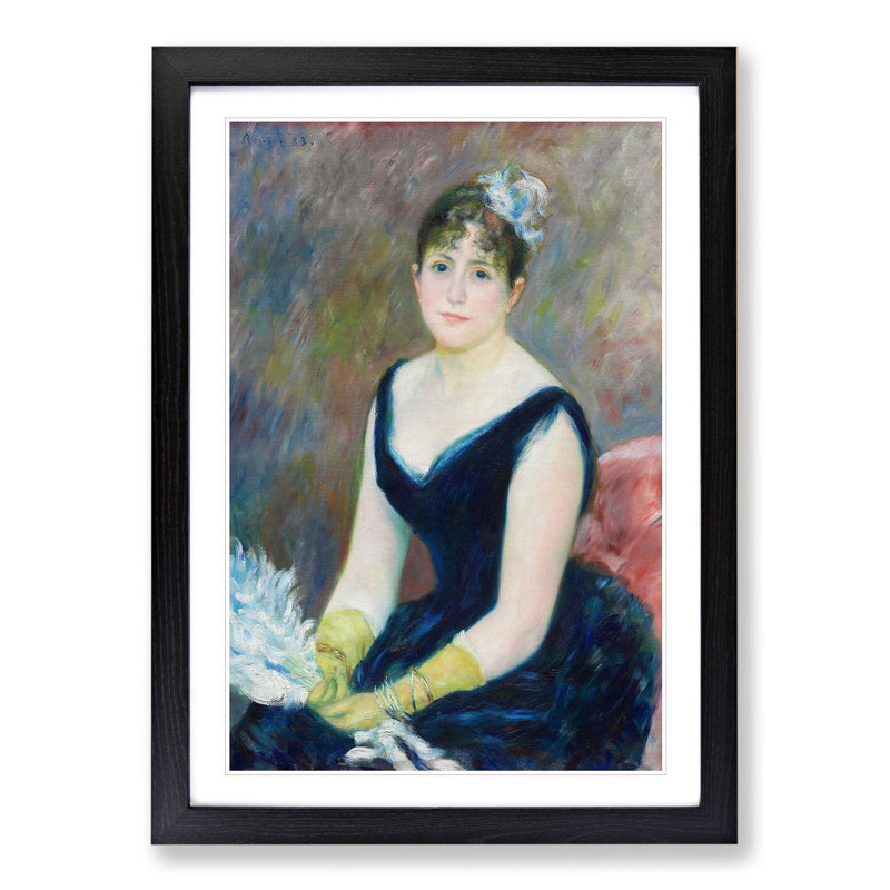 Madame Leon Clapisson by Pierre-Auguste Renoir - Picture Frame Painting, Black Framed, 48cm H x 36cm W x 2cm D