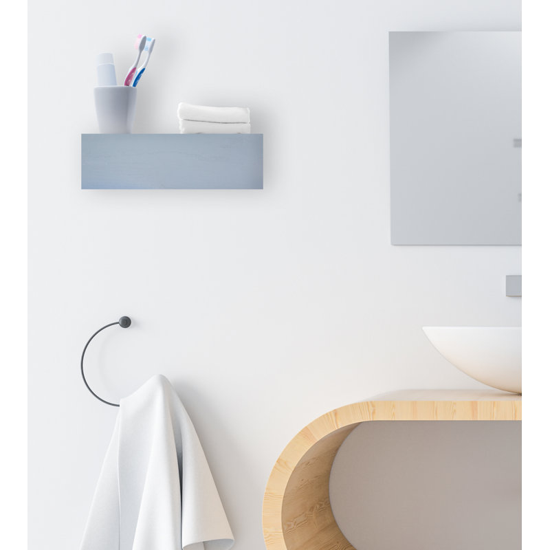 Rayons flottants avec support en métal Rayne, Gris, H 6 po x l 16 po x P 4 po