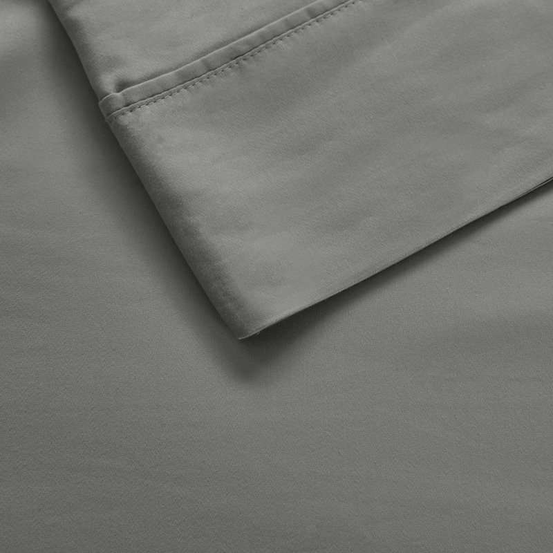 Ensemble de draps 1000 pièces 4 pièces HeiQ, Gris anthracite, Ensemble de draps pour lit double + drap-housse + 