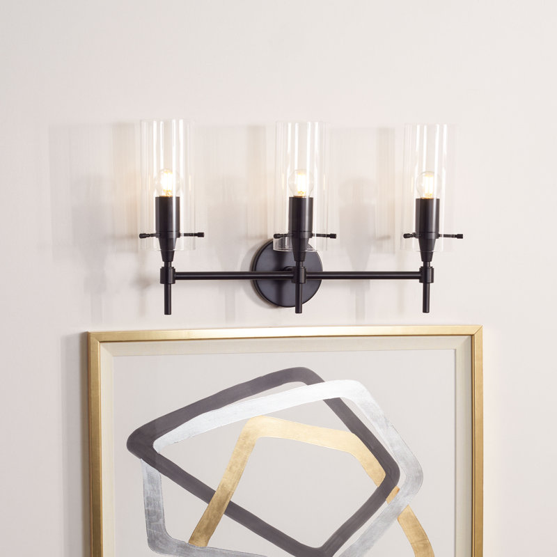 Éclairage pour salle de bain 3 lumières Malea, Noir mat