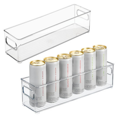 Stackable Fridge Bin with Handles - Kitchen Storage Bin for Cabinets or Pantry