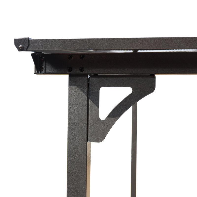 Outdoor Pergola Gazebo,Wall-Mounted Lean To Metal Awning Gazebo With Roof,Large Heavy Duty For Patio,Decks,Backyard