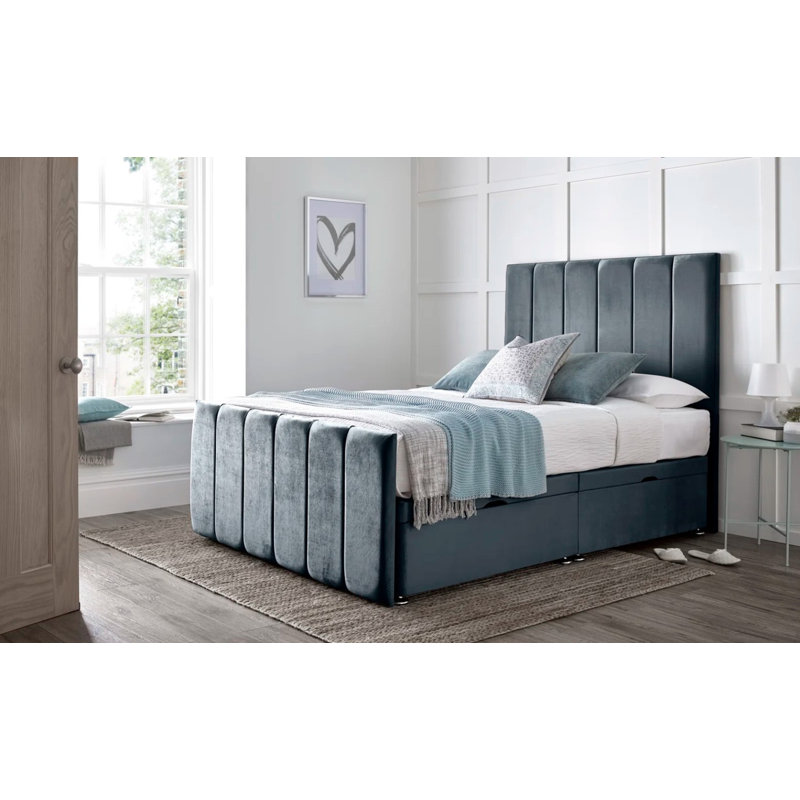 Retweet Divan Bed Base, Dark Grey, Small Double (4')