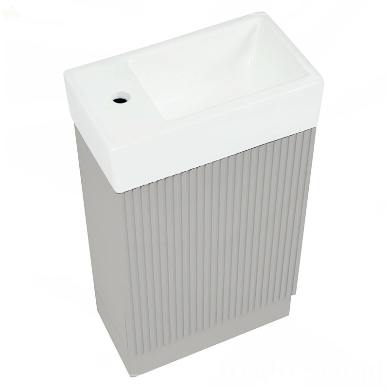 Meuble-lavabo 18,6 po avec lavabo, Gris
