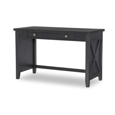Harriett Flat Iron Desk/Vanity (1 Drawer, 2 Outlets & 2 USB Ports)