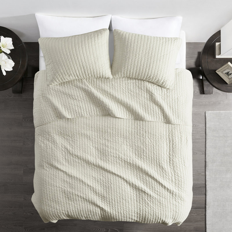 Courtepointe pour lit simple / simple TG en microfibre avec bourre en coton, réversible, lavable à la machine, rembourrée,