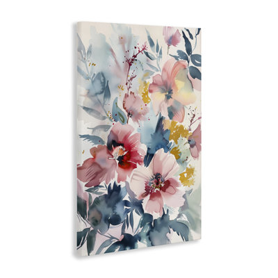 Watercolor Floral Bunch Canvas, design by 1x