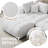 Modular Sectional Sofa Couch, Oversized Free Combination Deep Seat Sofa, Cushion Covers Removable & Washable, Linen Fabric, Down Filled-631818981